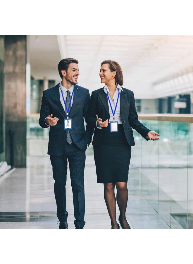 Korty Blue Nylon Lanyard, 50Pcs Bulk with Bulldog Clip, Badge Holder for ID, Neck Flat Lanyard for Events, School, Concerts, Trade Shows - Image 5