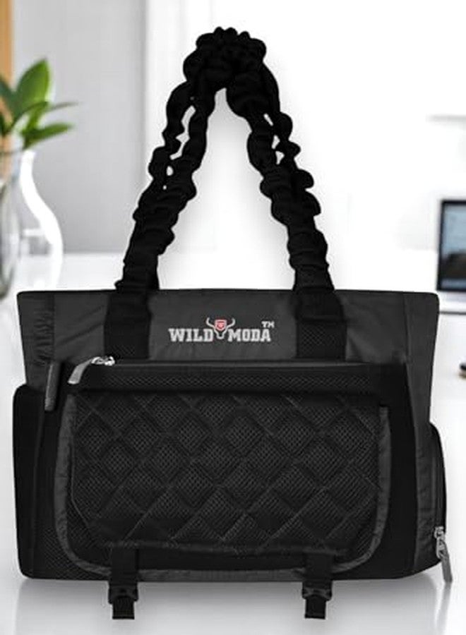 WILD MODA Spacious & Stylish Shoulder Bag - Perfect for Work or Travel (Black) - Image 3