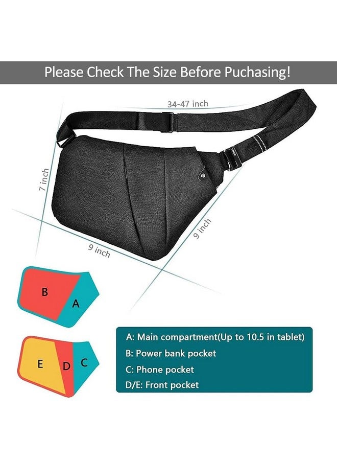OSOCE Sling Bag for Men, Crossbody Bag Men Mens Sling Bag Shoulder Bag for Men Anti-theft Man Bag for Travel Casual - Image 2