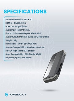 Powerology Audio & Video 4K Capture Card Multi-Device Broadcasting  - Image 3