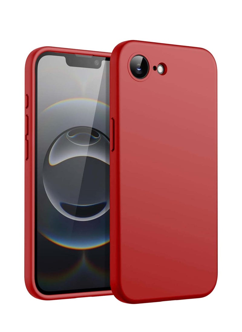 ELTRAZONE Apple iPhone 16e 5G 2025 Premium Soft Liquid Silicone Case Cover – Shockproof, Anti-Scratch, Full Protection, Slim & Lightweight, Soft Touch, Red - Image 1