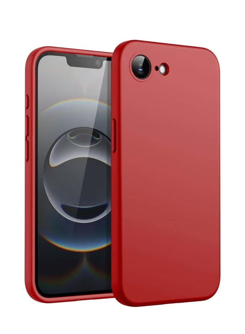 ELTRAZONE Apple iPhone 16e 5G 2025 Premium Soft Liquid Silicone Case Cover – Shockproof, Anti-Scratch, Full Protection, Slim & Lightweight, Soft Touch, Red - Image 2