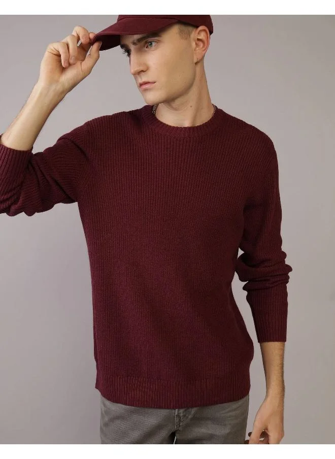 امريكان ايجل AE Waffle Crew Neck Sweater