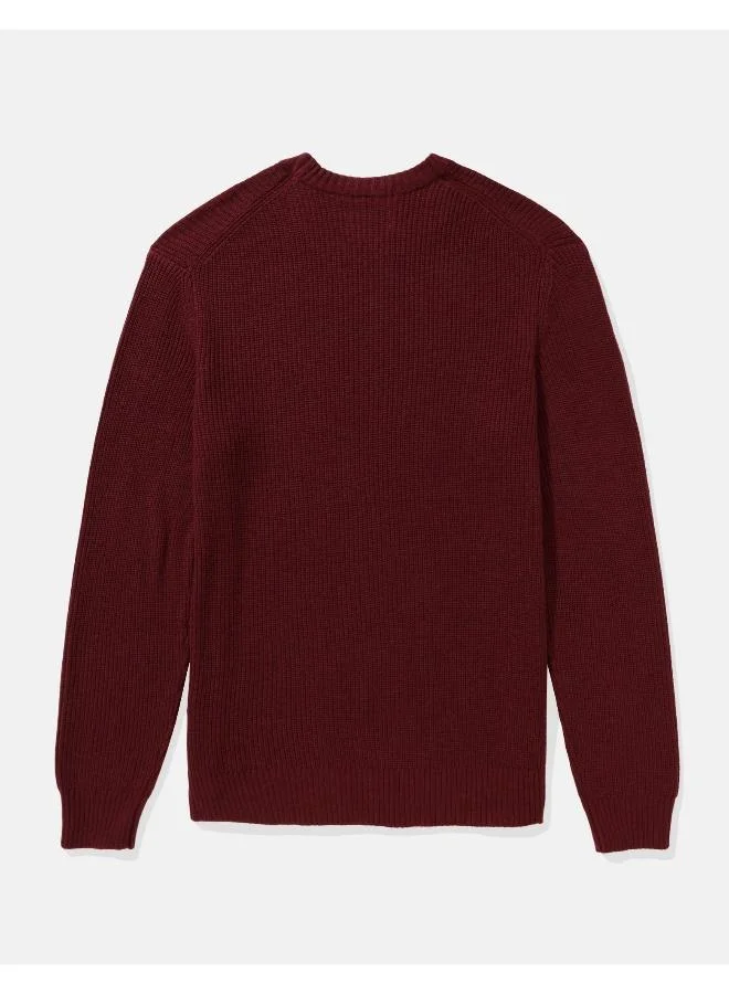 American Eagle AE Waffle Crew Neck Sweater