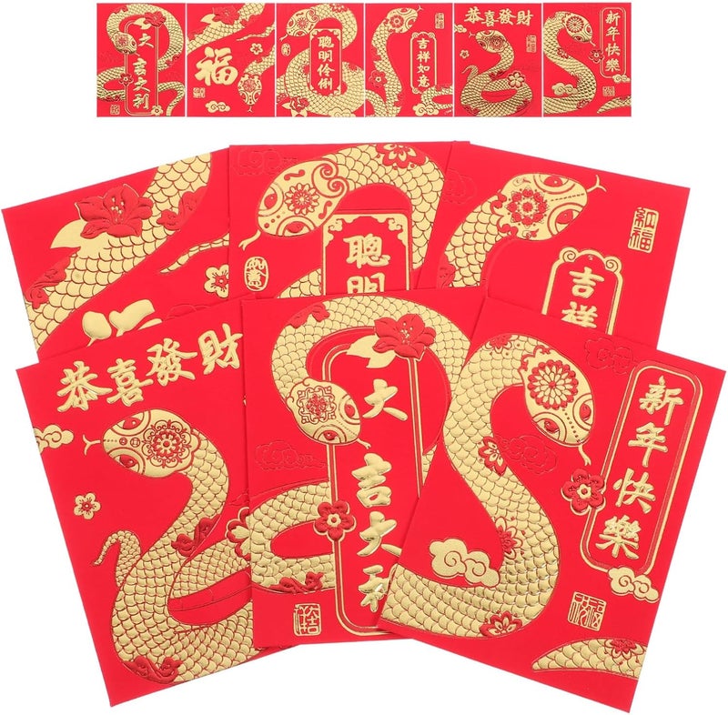 Red Chinese Hongbao Envelopes 36pcs For Lunar New Year Wedding And Special Occasions - Image 1