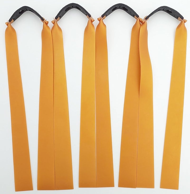 Marksman Precise 4 Pieces of 24CM Length Powerful Fast Rebound Slingshot Replacement Flat Band Catapult Rubber Band Accessories (1.0MM, Precise Flat Band) - Image 1