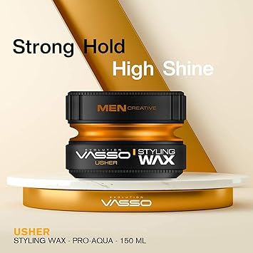 Vasso ProAqua Usher Hair Styling Water Based Gel Wax Orange 150 ml - Image 5