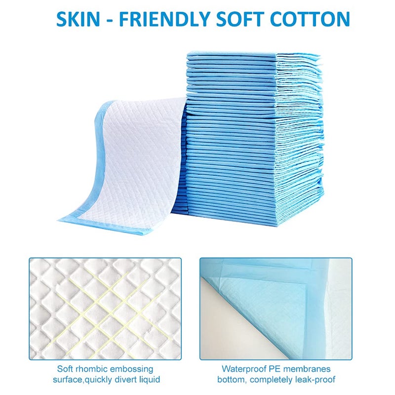 Clearworld 50 Pack Disposable Changing Pad, Waterproof Baby Disposable Underpads, Portable Diaper Changing Mat 3-Layer Leak-Proof,Breathable,Comfortable Always Keep Skin Dry 24”x18” - Image 3