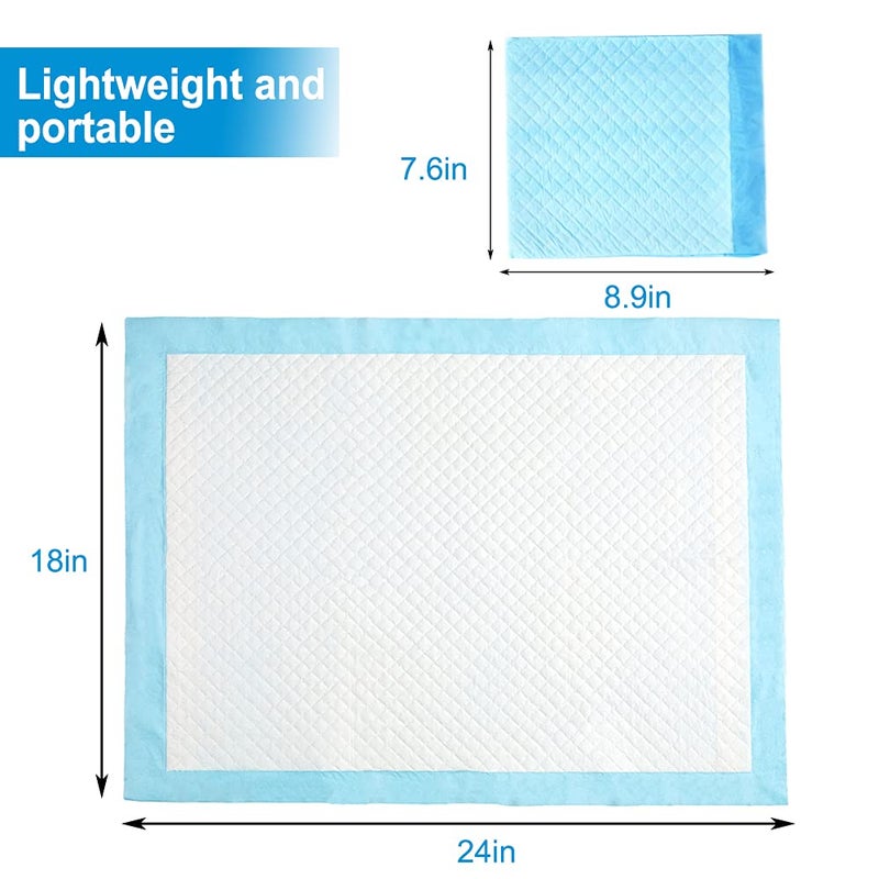 Clearworld 50 Pack Disposable Changing Pad, Waterproof Baby Disposable Underpads, Portable Diaper Changing Mat 3-Layer Leak-Proof,Breathable,Comfortable Always Keep Skin Dry 24”x18” - Image 4
