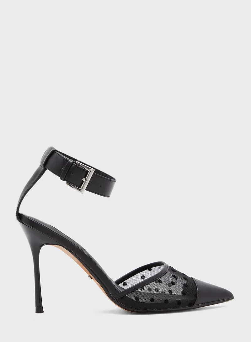 TOPSHOP Ankle Strap High Heel Pump