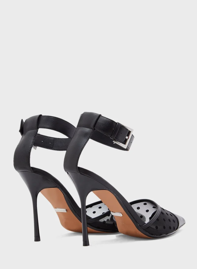 TOPSHOP Ankle Strap High Heel Pump