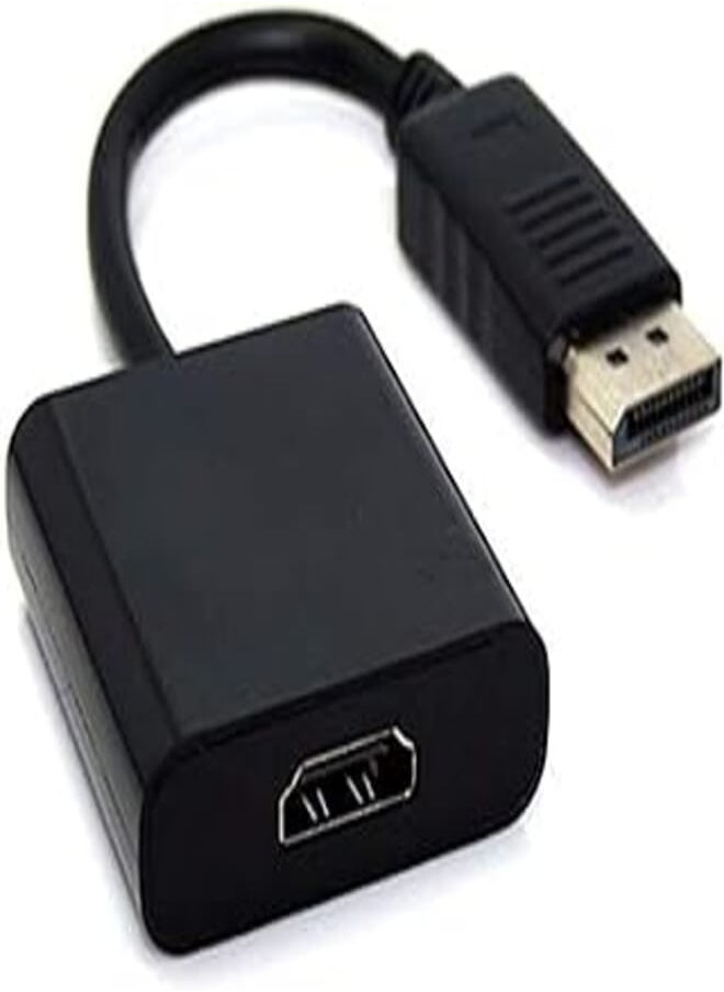 Generic Mini dp displayport male to hdmi female cable converter adapter for pc hp/dell - black 