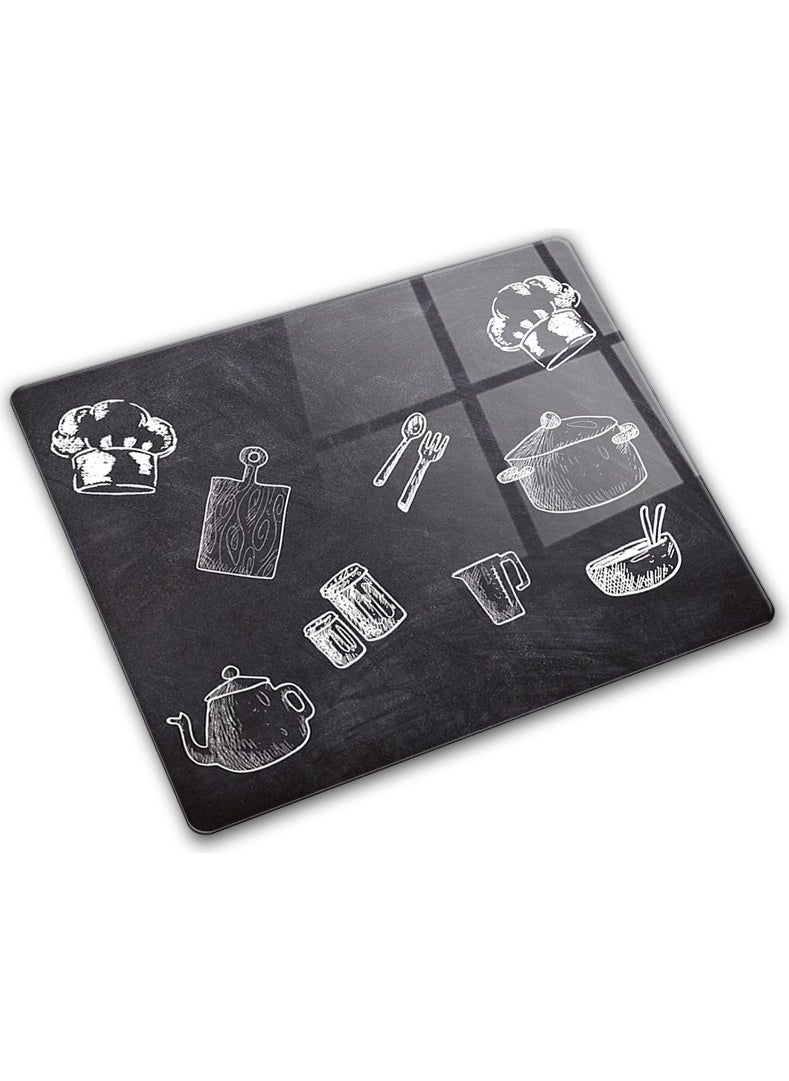 Chalkboard Look | Glass Cutting Board - Glass Cutting Table | 29cmx34cm - pzsku/ZA9A1191DA40C882B2F90Z/45/_/1730874522/19710dd8-69d7-41de-8274-bfe2057079da