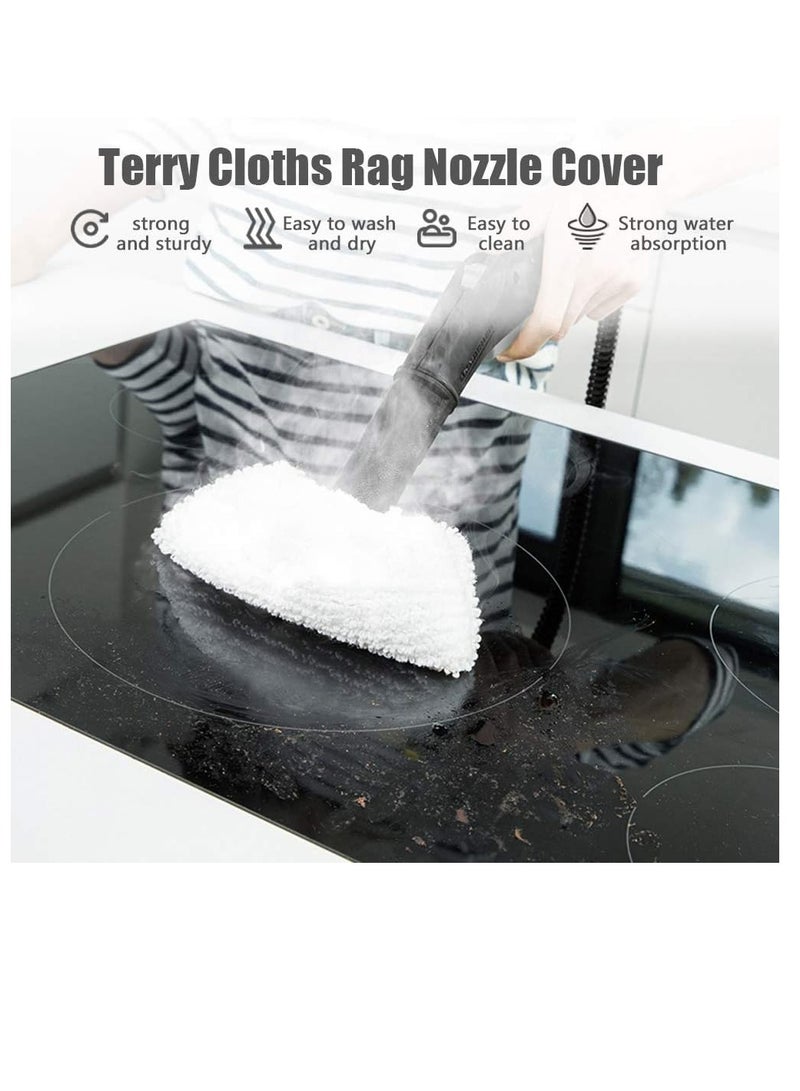 VIUAUAX 6 Pack Cloth Set Mopping Pads Replment for Kacher SC2/ SC3/ SC4/ SC5 Mopping Cloth Accessories (3 Rag Nozzle Covers & 3 Microfiber Mopping Pads) - Image 2