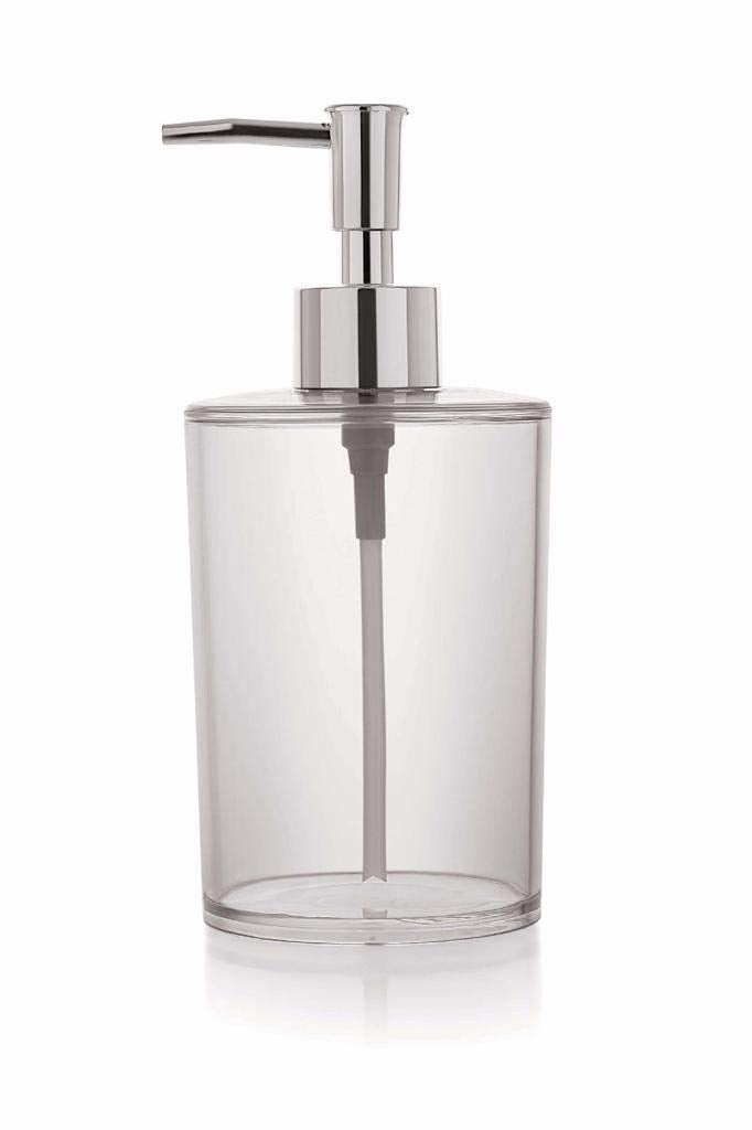 Nimbose Handwash Bottle Transparent Liquid Soap Plastic Dispenser Pump for Bathroom, Kitchen & Wash-Basin (Capacity:400 mL, Qty:1, Clear Transparent)
