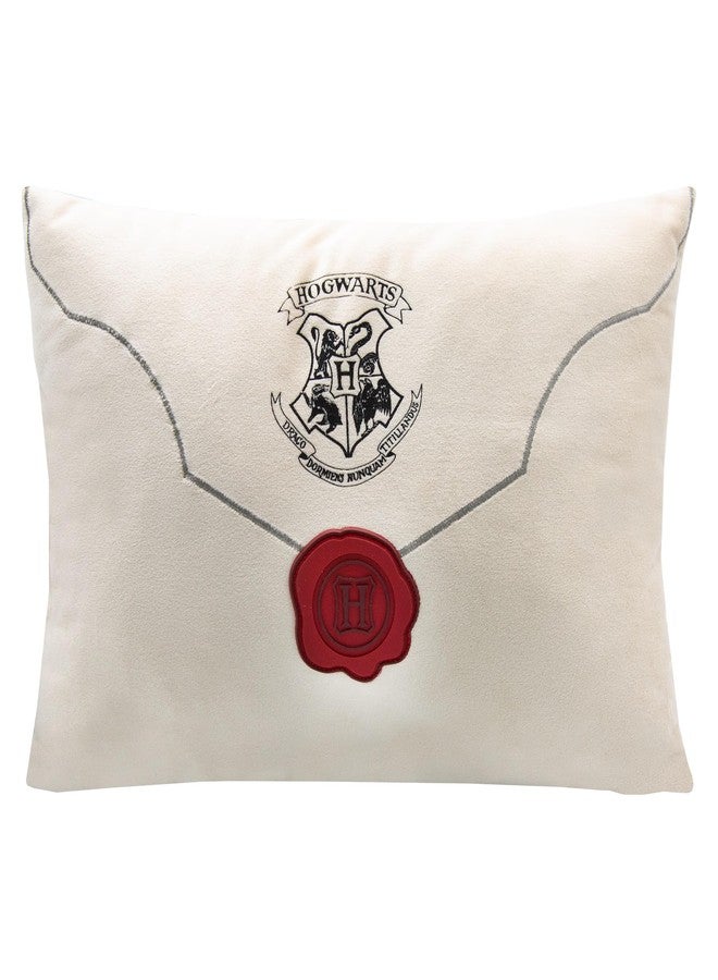 Harry Potter Hogwarts Acceptance Letter Cushion - Double-Sided Pillow with Privet Drive Address & Hogwarts Crest - 14"x10" - Soft Polyester Decorative Pillow for Fans - Image 2