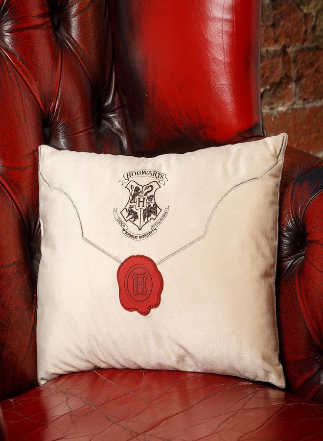 Harry Potter Hogwarts Acceptance Letter Cushion - Double-Sided Pillow with Privet Drive Address & Hogwarts Crest - 14"x10" - Soft Polyester Decorative Pillow for Fans - Image 4