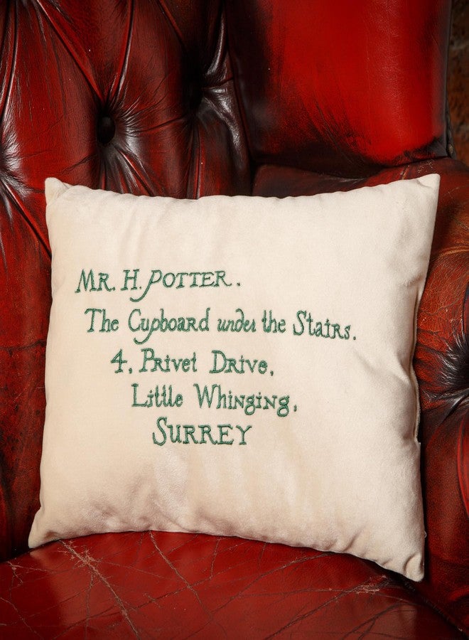 Harry Potter Hogwarts Acceptance Letter Cushion - Double-Sided Pillow with Privet Drive Address & Hogwarts Crest - 14"x10" - Soft Polyester Decorative Pillow for Fans - Image 3