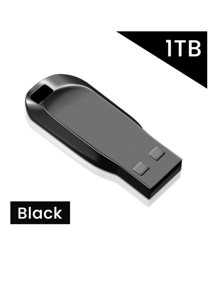 1TB USB 3.0 High speed Flash Metal Pen Drive Waterproof Black - Image 1