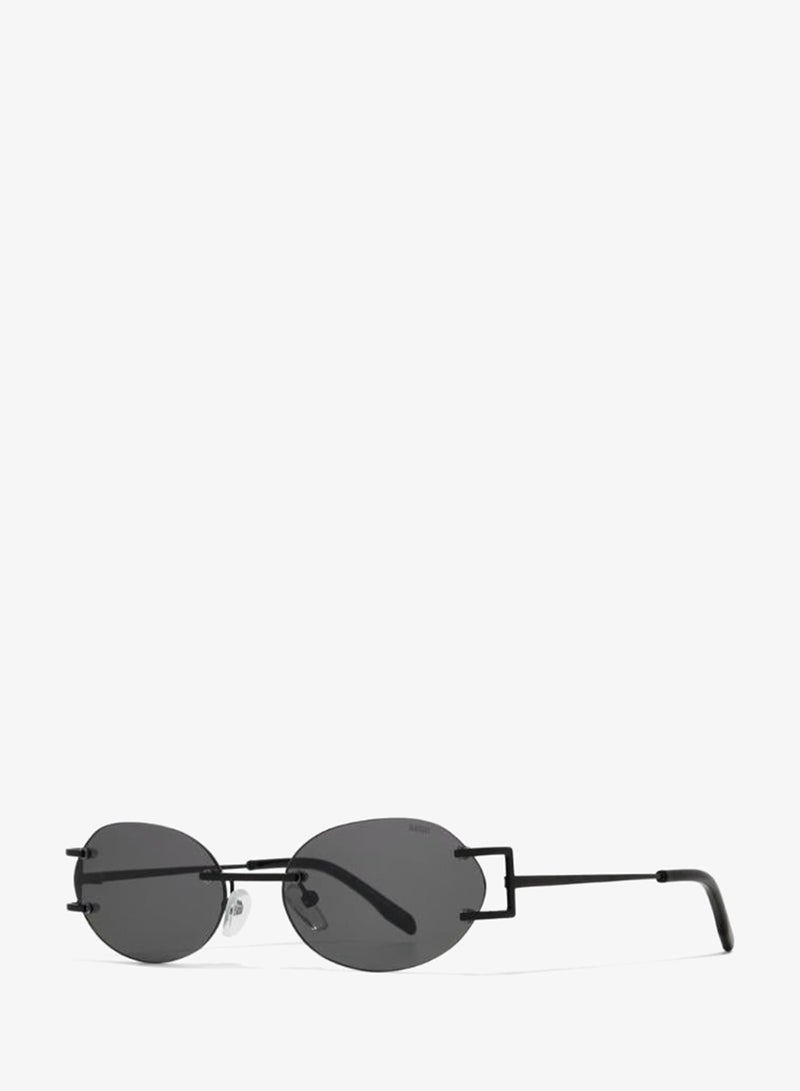 Blackout Unisex CLIO Sunglasses - Lens Size: 55 mm - Black - Image 2