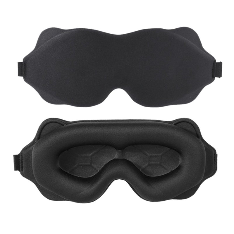 Sleep Mask: 3D Light Blocking Design, Adjustable Strap, Eye Mask - Soft Comfortable Fit, Travel Sleep Mask for Side Sleepers, Home & Travel Use - Image 3