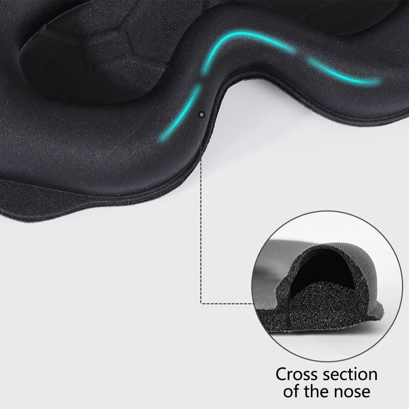 Sleep Mask: 3D Light Blocking Design, Adjustable Strap, Eye Mask - Soft Comfortable Fit, Travel Sleep Mask for Side Sleepers, Home & Travel Use - Image 4