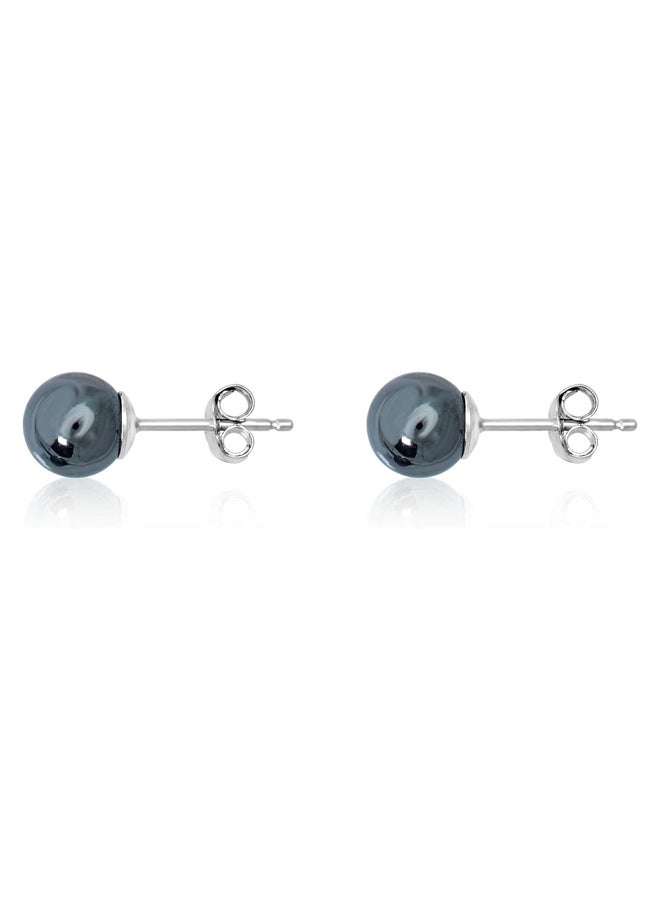 925 sterling silver stud earrings, size 6 mm  - Image 2