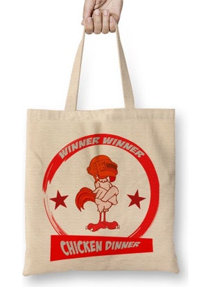 Print Shop Winner Winner Chicken Dinner Pubg Cloth Bag Long Handle