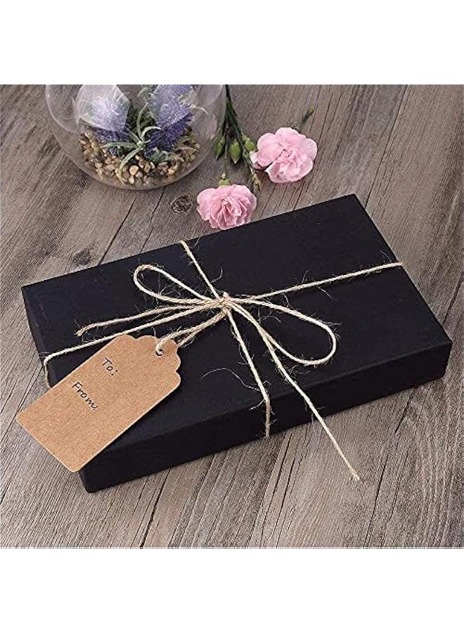 BWSJ Kraft Paper  Tags 200    Rectangle Craft Hang Tags with 20M Jute T for Arts and Crafts, Wedding  Thanksgiving and Holiday for Crafts Price Tags Labels 7 cm X 4 cm - Image 4