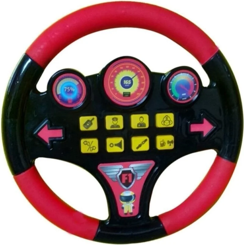 Erdem Oyuncak Erdem Toy Steering Wheel Educational Racer with Turkish Audio Music Didi Steering Wheel