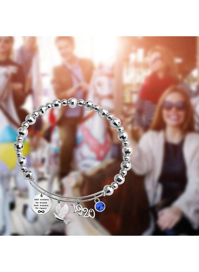 HOLLP 1920 Zeta Phi Beta Sorority Navy Jewelry Not Sisters by Blood But Sisters by Heart Pigeon Bracelet Sister Gift Sorority Gift Greek Sorority Inspired Gift for Finer Women - Image 5