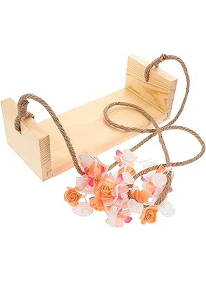 Wooden Photography Prop Swing For Newborn Photoshoot Nursery Decoration And Milestone Celebrations - Image 1