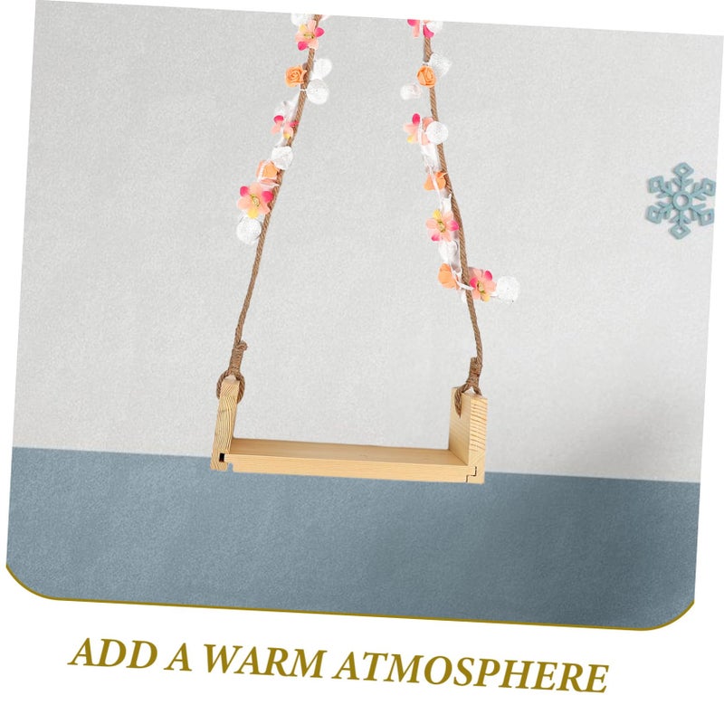 Wooden Photography Prop Swing For Newborn Photoshoot Nursery Decoration And Milestone Celebrations - Image 4