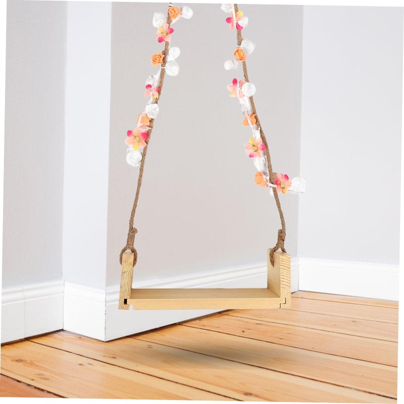 Wooden Photography Prop Swing For Newborn Photoshoot Nursery Decoration And Milestone Celebrations - Image 5