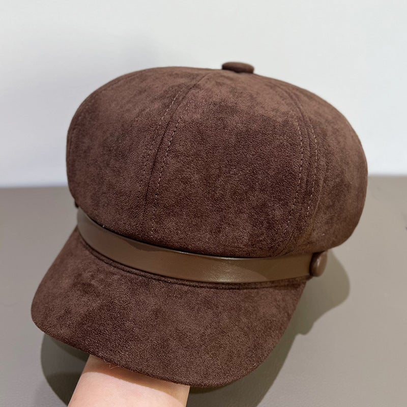 Bucket Hat Women  Plaid Lamb  Elderly Warm Bucket Hat - Image 2