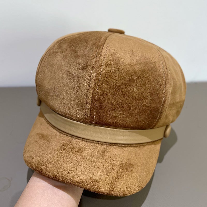 Bucket Hat Women  Plaid Lamb  Elderly Warm Bucket Hat - Image 1