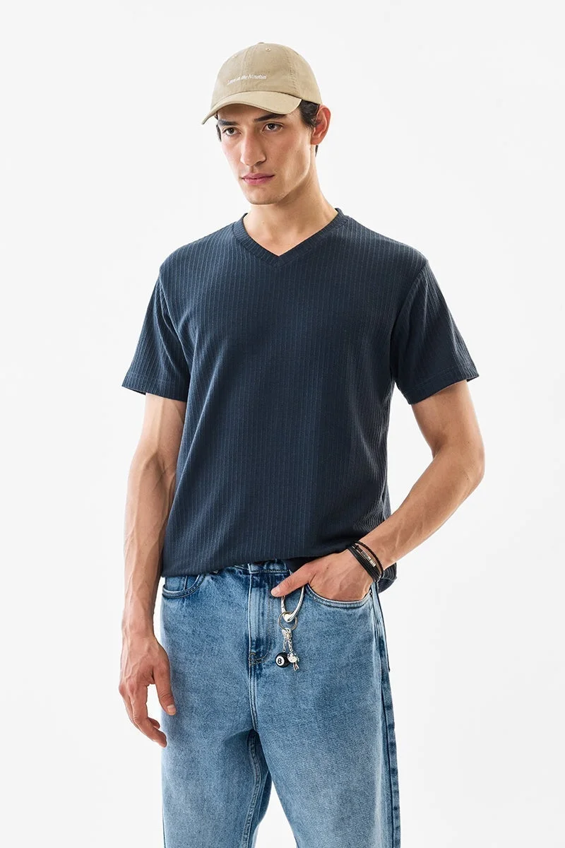 SNITCH V Neck Stretch Regular Fit T-Shirt