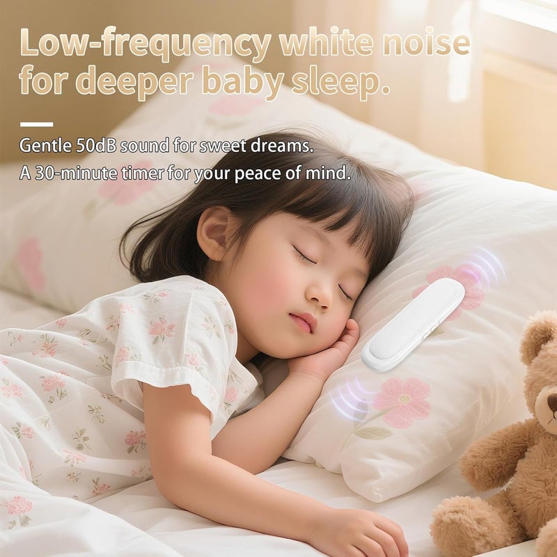 SUNGOOYUE Bluetooth Bone Conduction Pillow Speaker, 2 in 1 Wireless Speaker with Timer for Sleeping, 20 Hours Playtime Bone Conduction Technology for Adults and Babies (White) - Image 2