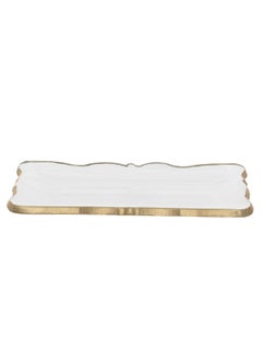 Alsaif Gallery Small Rectangular Glass Dessert Plate  - Image 2