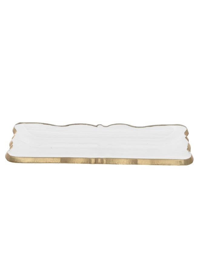 Alsaif Gallery Small Rectangular Glass Dessert Plate  - Image 2
