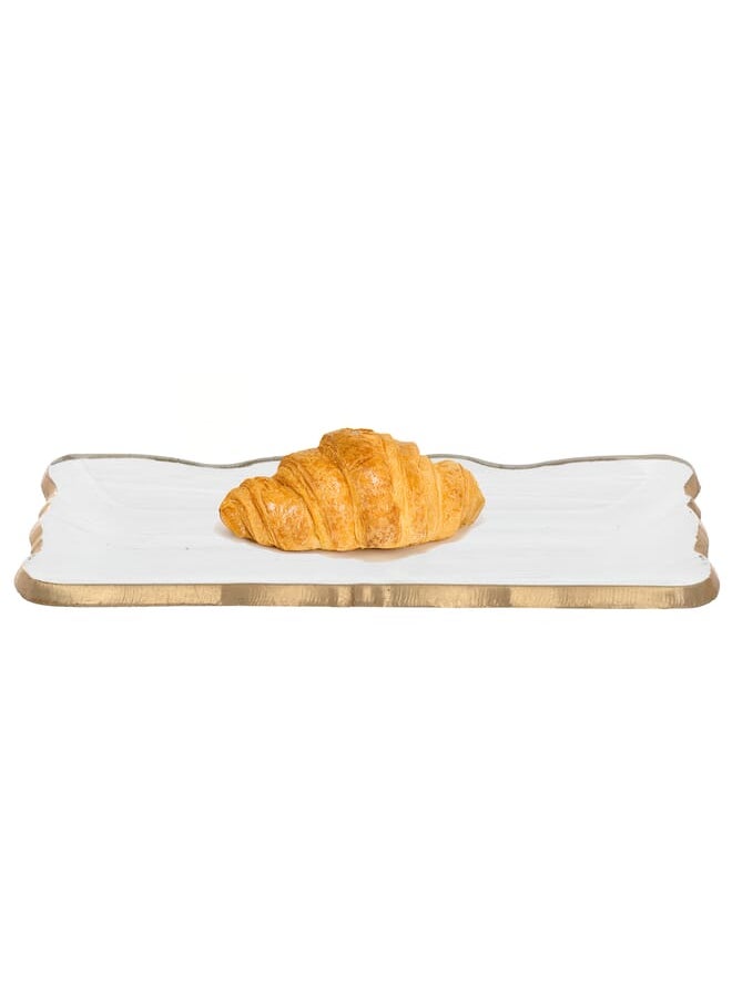 Alsaif Gallery Small Rectangular Glass Dessert Plate  - Image 1