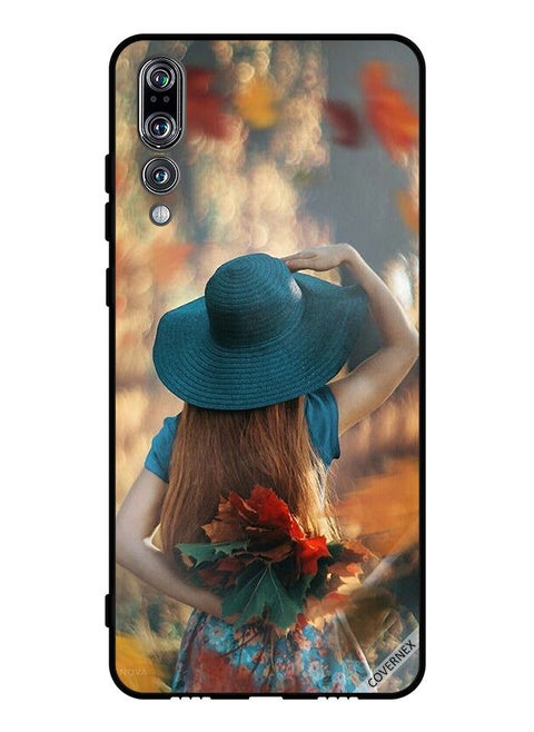 Protective Case Cover For Huawei P20 Pro Hat Girl Hiding Love Leaves