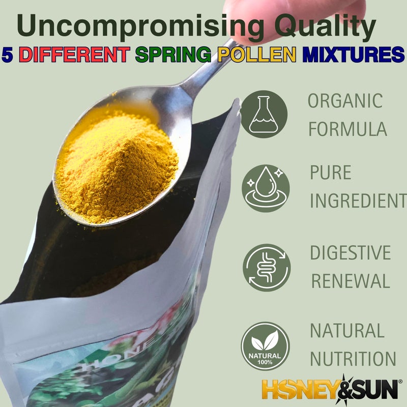 HONEY&SUN (3,5oz &110g) “Premium Bee Pollen Powder for Reptiles - Boosts Health, Appetite & Color | 100% Natural Superfood with Vitamins, Amino Acids & Minerals | Bearded Dragons, Tortoises & More - Image 2