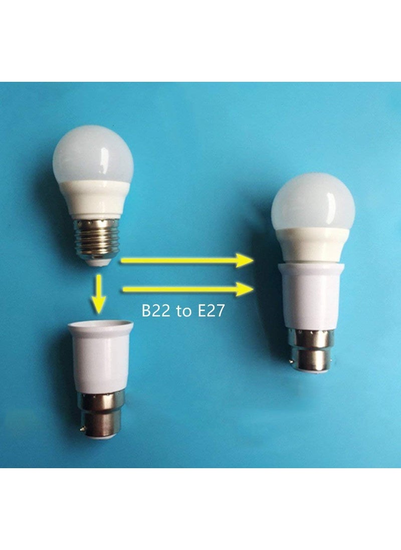 SVDK SVDK White Light Bulb Adapter B22 to E27 Screw Base Socket Ceramic Lamp Holder 2 Piece  - Image 3