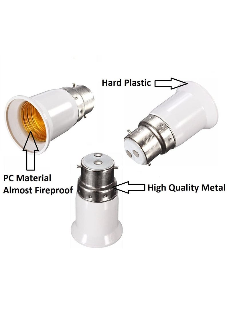 SVDK SVDK White Light Bulb Adapter B22 to E27 Screw Base Socket Ceramic Lamp Holder 2 Piece  - Image 2