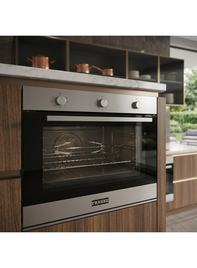 franke Built In Gas Oven 90 CM With Gas Grill And Fan 97 Liter, Stainless Steel ,FMXO 52 G XS 90(Made in Italy) - Image 4