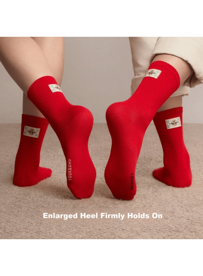 Youkeshu Red Socks For The Year Of The Horse, Mid-calf Couple Socks For Men And Women, Marriage Gift Box Set - Image 2