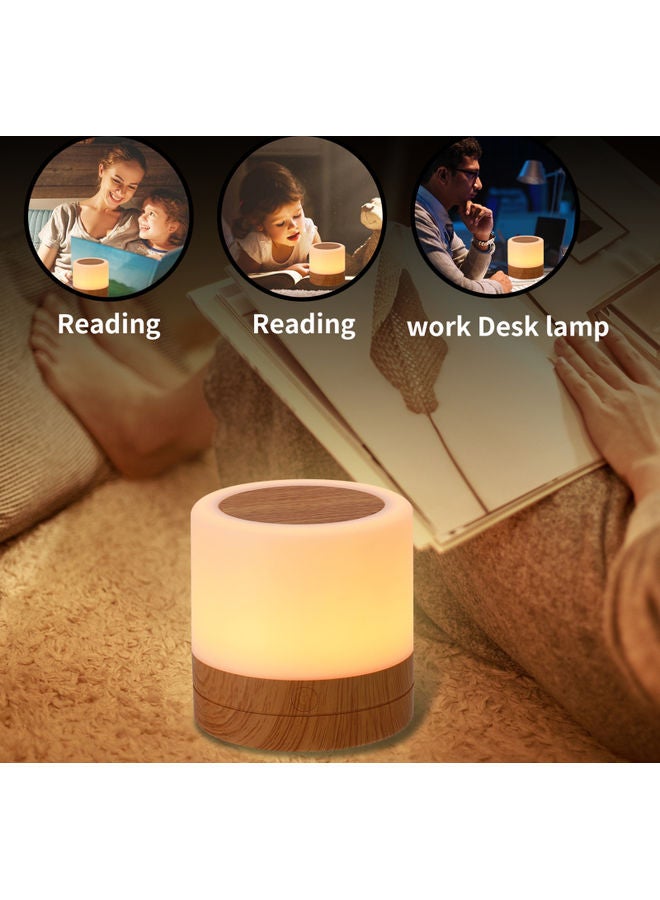 Loquat Desktop LED Colourful Bedroom Bedside USB Touching RGB Night Lamp with Remote-Controller White 9.2 x 7.7 x 8.4cm - Image 5