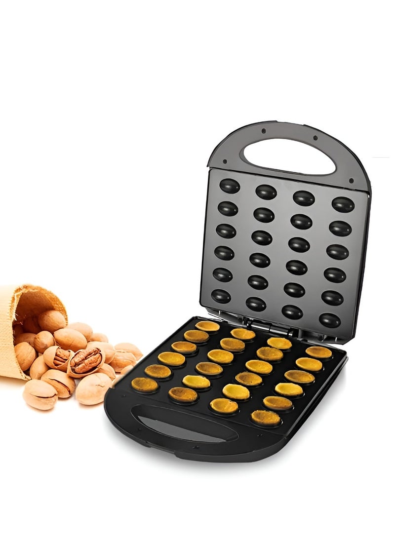 Generic - Electric Nut Cake Maker 24PCS Automatic Mini Waffle Maker with Non Stick Panel 1400W, Nut Cake Maker Machine, Fast & Easy Snack Baking for Kids and Adults, Easy Snacks Making Machine - Image 1