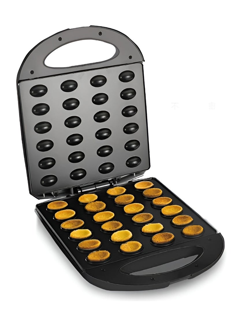 Generic - Electric Nut Cake Maker 24PCS Automatic Mini Waffle Maker with Non Stick Panel 1400W, Nut Cake Maker Machine, Fast & Easy Snack Baking for Kids and Adults, Easy Snacks Making Machine - Image 1